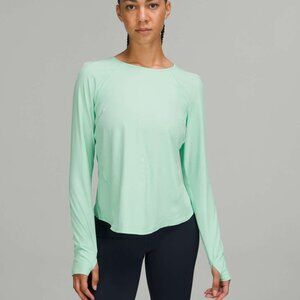 Lululemon Lightweight Stretch Running Long Sleeve Shirt NEW Size 14 Wild Mint